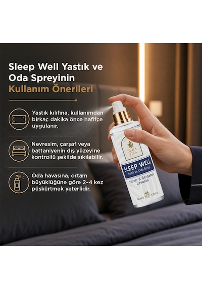 Sleep Well %100 Doğal Yastık ve Oda Spreyi 100 ML