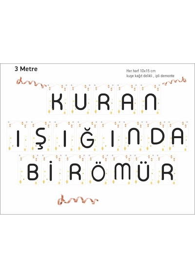 Kuran Işığında Bir Ömür Banner Kurana Geçme Afiş 3 Mt