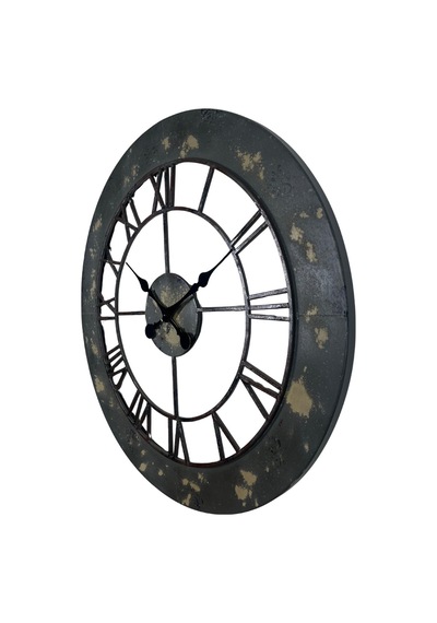 Eskitme Rustic Elegance 68 Cm Duvar Saati Siyah