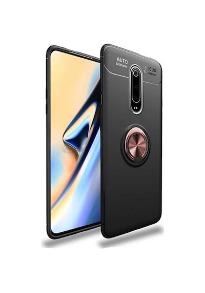 Xiaomi Mi 9t Kılıf Zore Ravel Silikon Kapak Siyah-Rose Gold