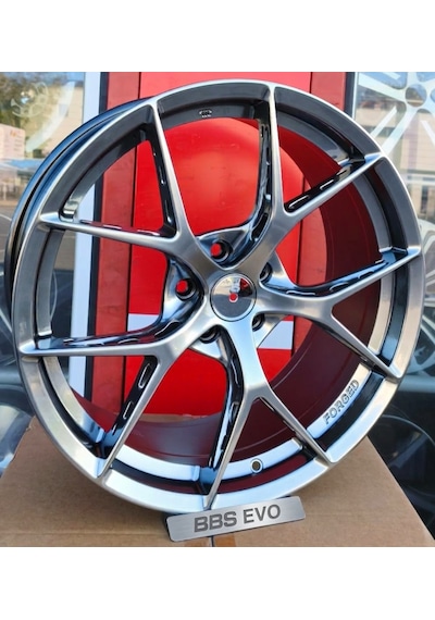 5x108 19 İnç Bbs Evo İthal Jant Hava Kanallı Jant Modeli Et:34 Cb:73.1 Hyper Black Jant Ford Peugeot Bir Takım 4 Adet