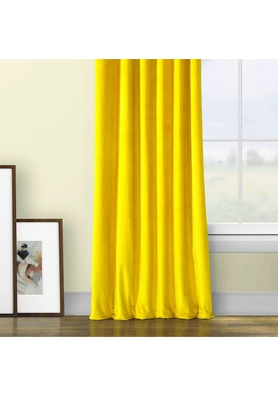 Evdepo Home Deniz Soft Pileli Fon Perde Sarı