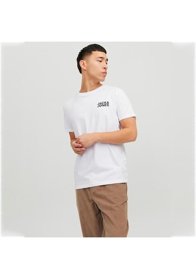 Jack & Jones Jack&jones Corp Logo Ss Erkek Beyaz Tişört Beyaz