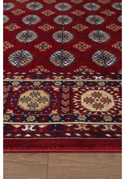 Cotto Home Fesane Fn003j Bordo Pamuk Taban Afgan Desenli Salon Oturma Odası Halısı