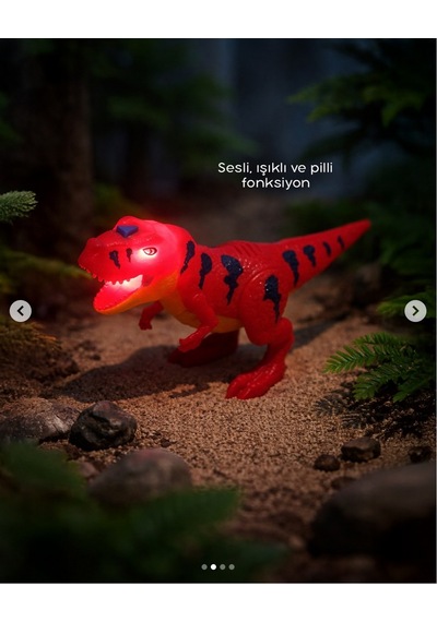 Drive Sesli Işıklı Safari Aracı Dinozorlu Sürtme Oyuncak 3+ Yaş