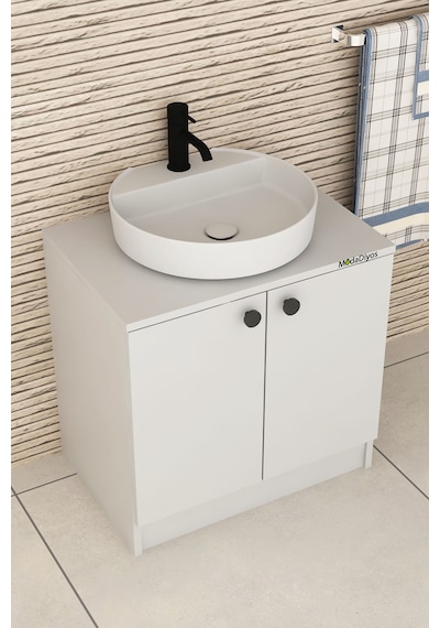 Rodelisa Lavabo Altı Dolap 00 % Mdf Çanak Lavabo Uyumlu - Banyo Dolabı Beyaz