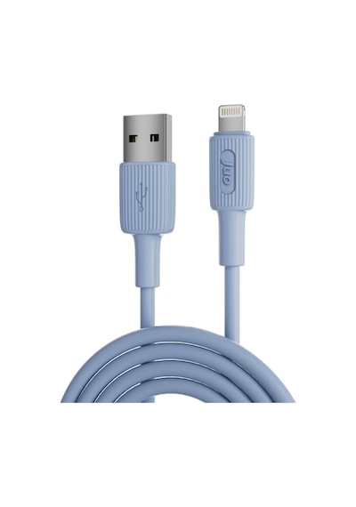 Juo JCBS111 W 12w 2.4a Usb a To Lightning Apple Uyumlu iPhone iPad Silikon Hızlı Şarj Ve Data Kablosu Mavi 1 Metre