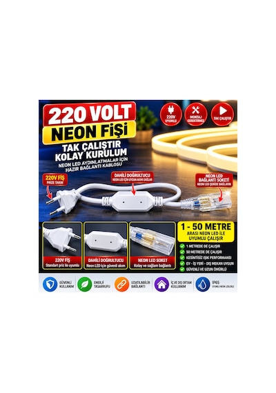 Neon Led Fişi - 922262914