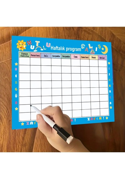 Pvs Sticker Haftalık, Aylık Program, Çalışma Planlayıcısı & Okul Ders Planı Takvimi,kalem Hediyeli Çok Renkli