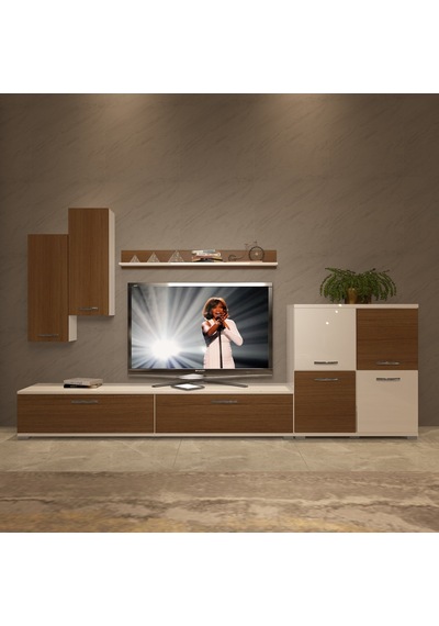 Decoraktiv Eko 6 Slm Std Tv Ünitesi Tv Sehpası Beyaz - Ceviz
