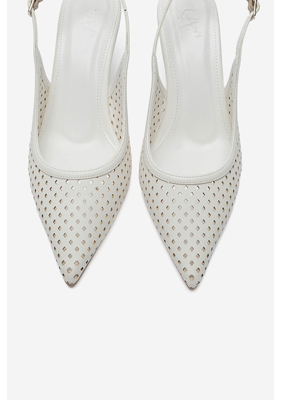 Luvishoes Uvıen Beyaz Cilt Kadın Topuklu Ayakkabı