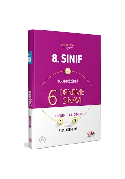 8.Sınıf Tamamı Çözümlü 6 Deneme -  Editör