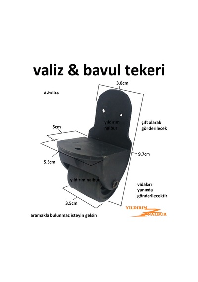 Bavul Tekeri Çift Silindir Teker Bavul 2 Adet Fiyatı Düz Taban Te
