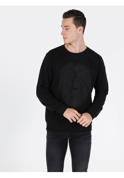 Colin's Regular Fit Erkek Siyah Sweatshirt CL1051127_Q1.V2_BLK