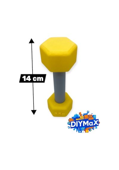 Dambıl Bebek Çıngırağı Fitness Temalı Oyuncak Dumbell 14 CM Yenidoğan - Beyaz