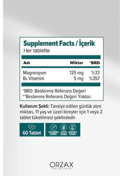 Ocean Magnezyum Complex Bisglisinat - Malat - Sitrat - Taurat & B6 P5p Vitamini 60 Tablet