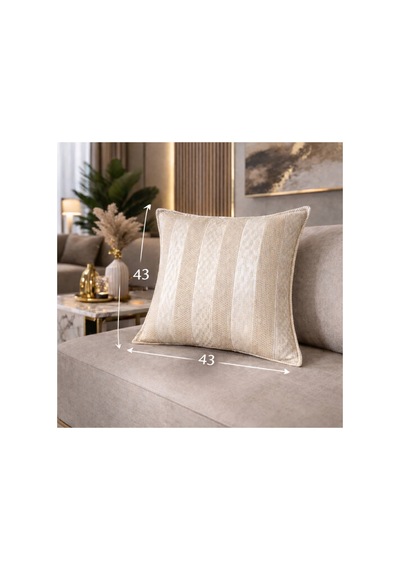 Modern Kırlent Kılıfı, Dekoratif Ve Kaliteli Kumaş. Bej - 844415214 Bej