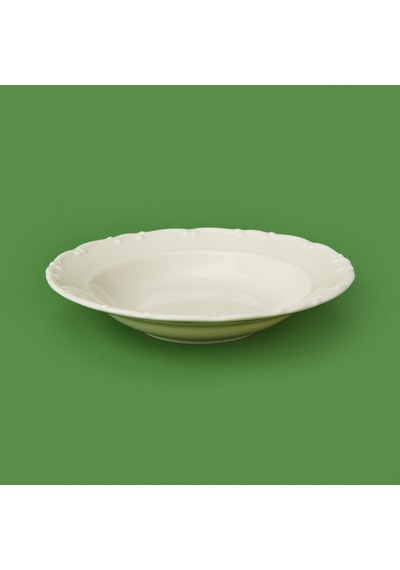 Tuluu Porselen Liana Yemek Tabağı - Krem - 21 Cm Renkli