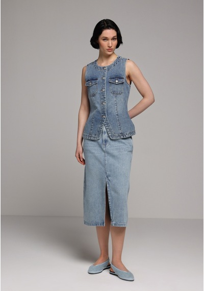 Colin's Colins Regular Fit Düz Fermuarlı Kadın Light İndigo Denim Etek Cl1081417 Q1.v1 Dn45065 Mavi Colin's Colins Regular Fit Düz Fermuarlı Kadın Light İndigo Denim Etek Cl1081417 Q1.v1 Dn45065 Mavi