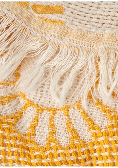 Bella Maison Sunny Pamuklu Çift Kişilik Yatak Örtüsü Sarı 200x220 Cm Sarı