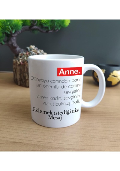 Anneler Gününe Özel Mesajlı Anne Anlam Kupa