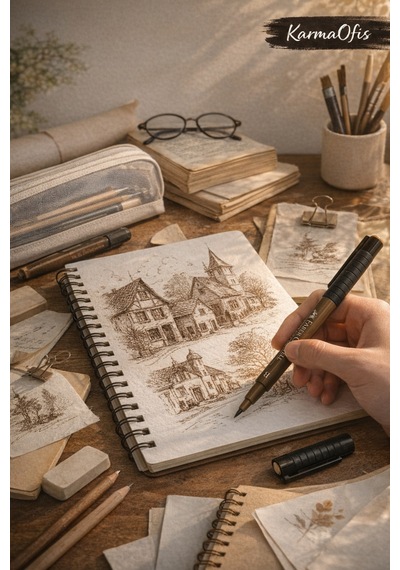 Faber-castell Pitt Artist Pen B 177 Walnut Brown Eskiz Çizim Kalemi Suya Dayanıklı Mürekkep