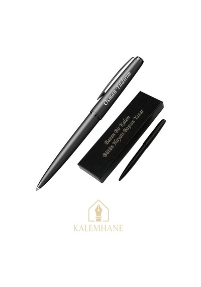 Kalemhane Scrikss Kişiye Özel Tükenmez Kalem Özel Kutulu Ömür Boyu Garantili Hediye Paketli Siyah