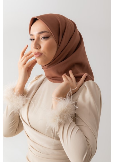 Silk Home Twill Eşarp 11343-52 Kahve