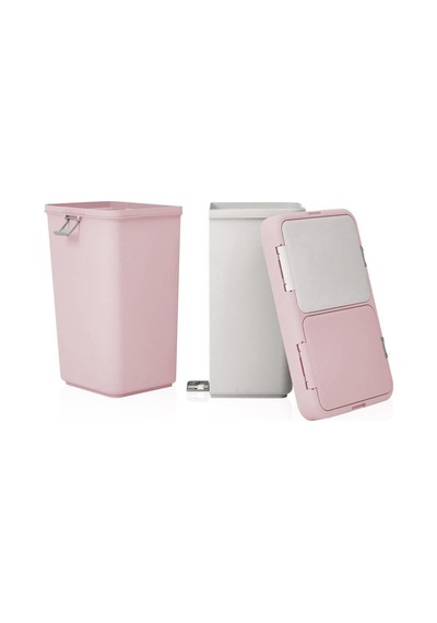 Duo Laundry Çamaşır Sepeti - Pembe - 80 Lt Pembe / Beyaz Pembe / Beyaz