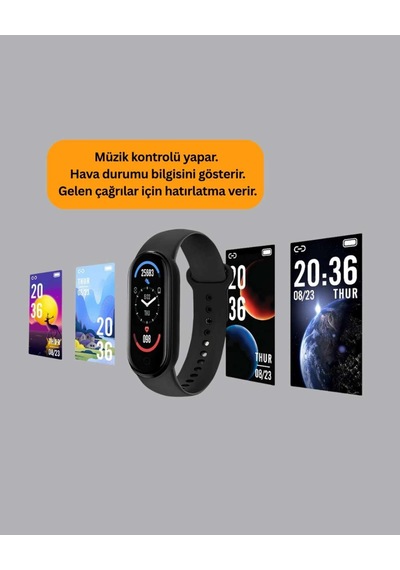 Fonksiyonel Akıllı Bileklik - Kalp Atışı Ve Adımsayar Takibi