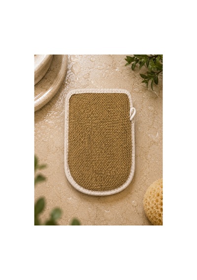 Çift Taraflı Eldiven Kabak Lifi 23x16 Cm Doğal Banyo Ve Peeling Lifi Gri - 56498709 Gri
