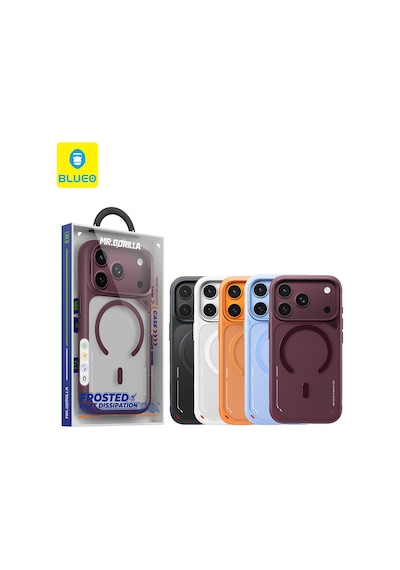 İphone 18 Pro Uyumlu Burgonya Kılıf Magsafe Özellikli & Standlı Isı Dağıtıcı Mat Ve Leke Tutmaz Vişne