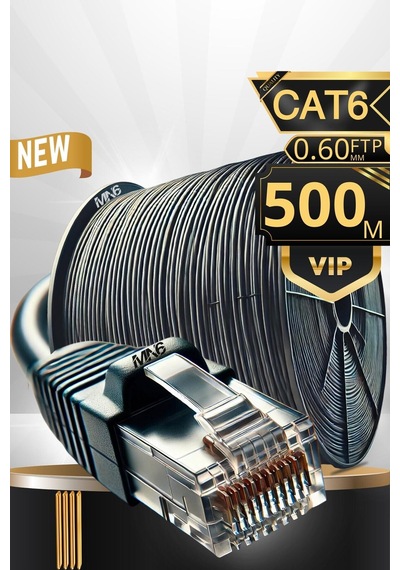 M108xf 500 Metre Internet Kablosu/ftp0.60mm Cat6 Iki Kat Korumalı/iç Dış Mekan/500m Ethernet Kablosu-126942