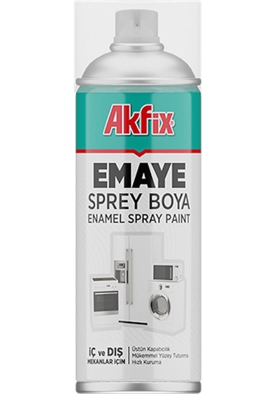 Akfix Enamel Emaye Sprey Boya 400 Ml. Beyaz Beyaz