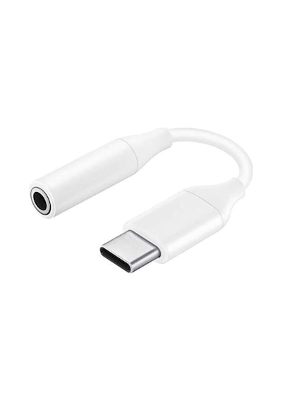 Samsung Uyumlu Type-c Kulaklık Dönüştürücü 3.5 Mm Jack Girişli Ses Adaptörü Aux Kablo Beyaz