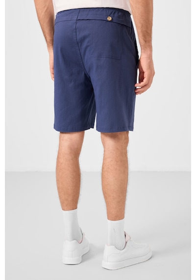 Tommylife Parlament Standart Fit Dokuma Hafif Esnek Chino Erkek Şort - 81292 Mavi