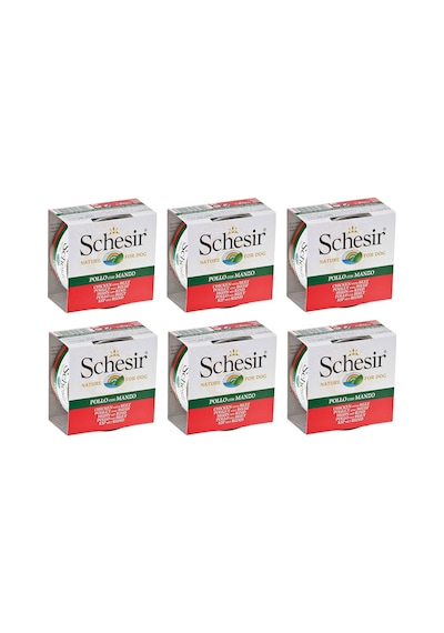 Schesir Tavuklu ve Sığır Etli Yetişkin Köpek Konservesi 6 x 150 G