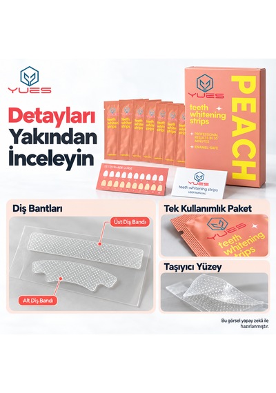 Yues Nt-fs Şeftali Aromalı Diş Beyazlatma Bandı 14 Adet