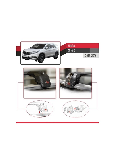 Accessorypart Honda Cr-v 2012-2016 Arası İle Uyumlu Ace-2 Ara Atkı Tavan Barı Siyah