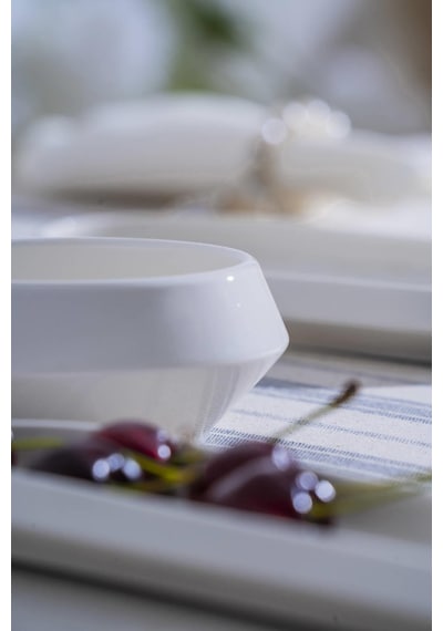 Acar Jea-07391 Rumi Beyaz Porselen 11.5 Cm Yuvarlak Kase 6 Adet
