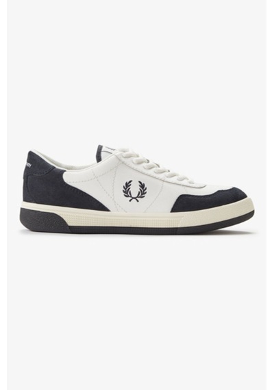 Fred Perry B1325 Leather Suede Erkek Günlük Ayakkabı Beyaz - Mavi