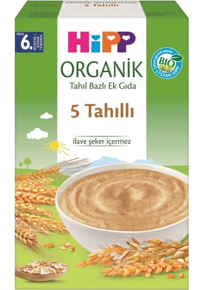 Mey İthalat Organik 5 Tahıllı Tahıl Bazlı Kaşık Maması 200 Gr
