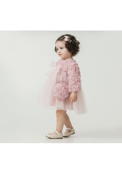 Cocosiss Rose Çantalı Dress Bordo
