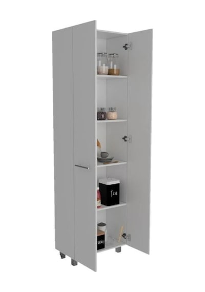 Sırma Çok Amaçlı Dolap,5 Raflı, 2 Kapaklı Mutfak Dolabı Kiler Dolabı Banyo Dolabı-60cm Beyaz Sırma Çok Amaçlı Dolap,5 Raflı, 2 Kapaklı Mutfak Dolabı Kiler Dolabı Banyo Dolabı-60cm Beyaz