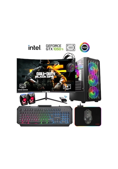Xaser XSR936 i5-4590 16 GB 1 TB SSD 4 GB GTX1050Ti 24" Free Dos Masaüstü Oyuncu Bilgisayarı