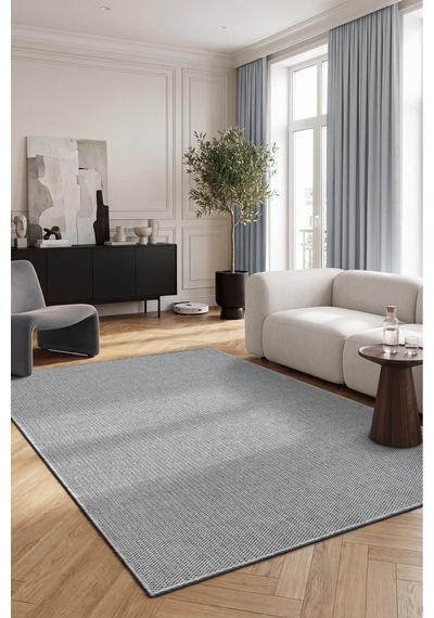 Kaymaz Taban Yıkanabilir Krem Halı Jüt Kilim Yıkanabilir Örme Gri Sisal Kilim Gri Gri