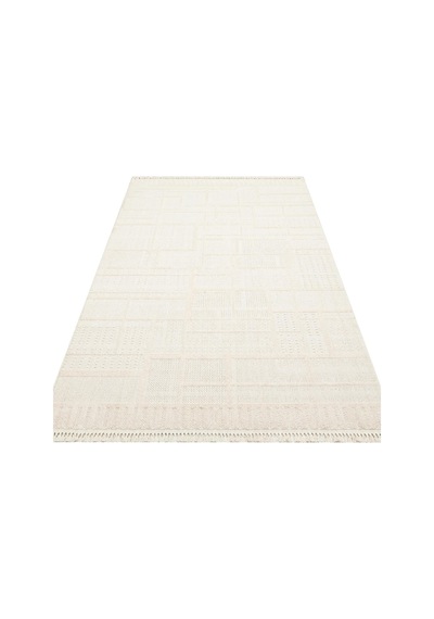 Eko Halı Joy 04 Beige Grey Hav Toz Vermeyen Etnik Desenli Halı Bej 3