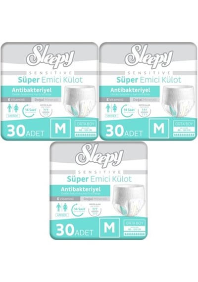 Sleepy Sensitive Emici Külot Medium 90 Adet 3x30 Paket M