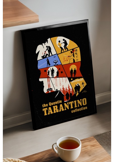 Quentin Tarantino Siyah Ahşap Çerçeveli Poster, Film Duvar Tablosu