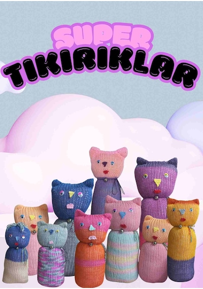 Tıkırık Örgü Yastık Uyku Ve Oyun Arkadaşı Minik - 45 Cm